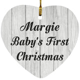 Margie Baby's First Christmas - Heart Ornament F
