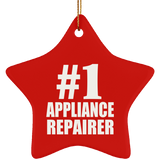 Number One #1 Appliance Repairer - Star Ornament