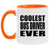 Coolest Bus Driver Ever - 11oz Accent Mug Orange