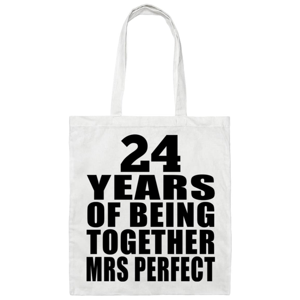 24th Anniversary 24 Years Of Being Mrs Perfect - Tote Bag White