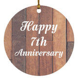 Happy 7th Anniversary - Circle Ornament E