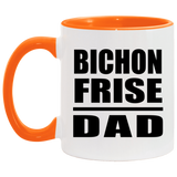 Bichon Frise Dad - 11oz Accent Mug Orange