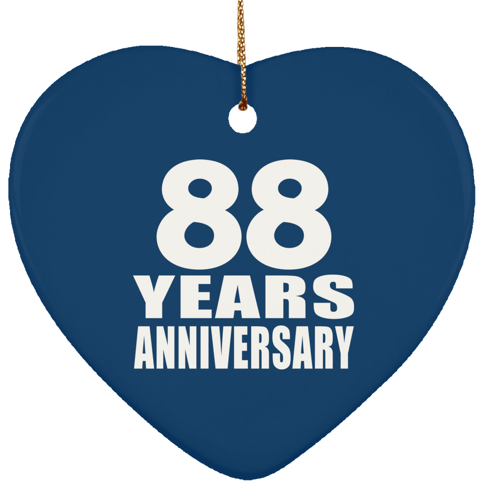 88th Anniversary 88 Years - Heart Ornament