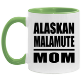Alaskan Malamute Mom - 11oz Accent Mug Green