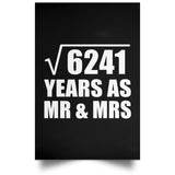 79th Anniversary Square Root of 6241 Years As Mr & Mrs - Poster Portrait