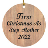 First Christmas As Step Mother 2022 - Circle Ornament C