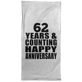 Happy 62nd Anniversary 62 Years & Counting - Hand Towel