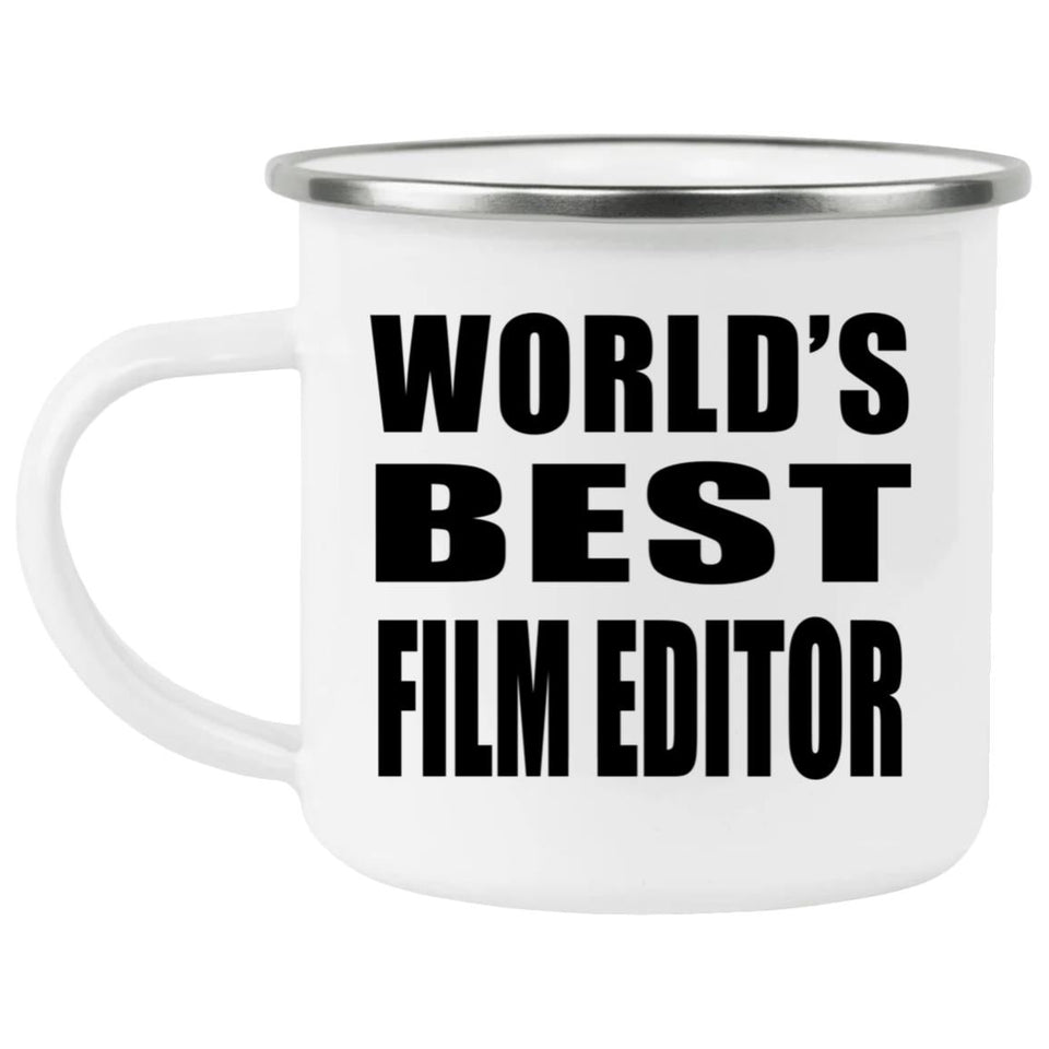 World's Best Film Editor - 12oz Camping Mug