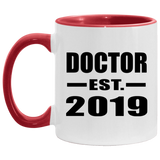 Doctor Established EST. 2019 - 11oz Accent Mug Red