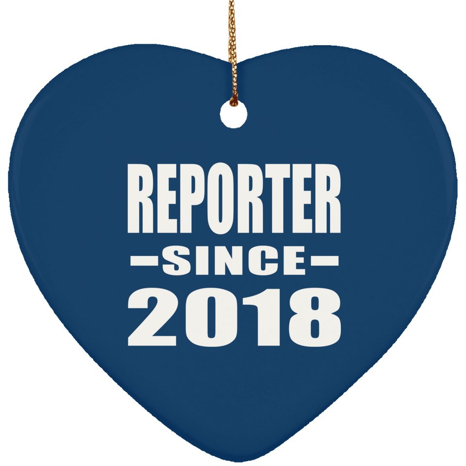 Reporter Since 2018 - Heart Ornament