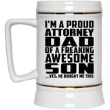 Proud Attorney Dad Of Awesome Son - Beer Stein