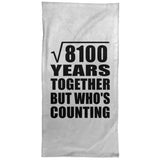 90th Anniversary Square Root of 8100 Years Who's Counting - Hand Towel