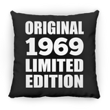 55th Birthday Original 1969 Limited Edition - Throw Pillow Black