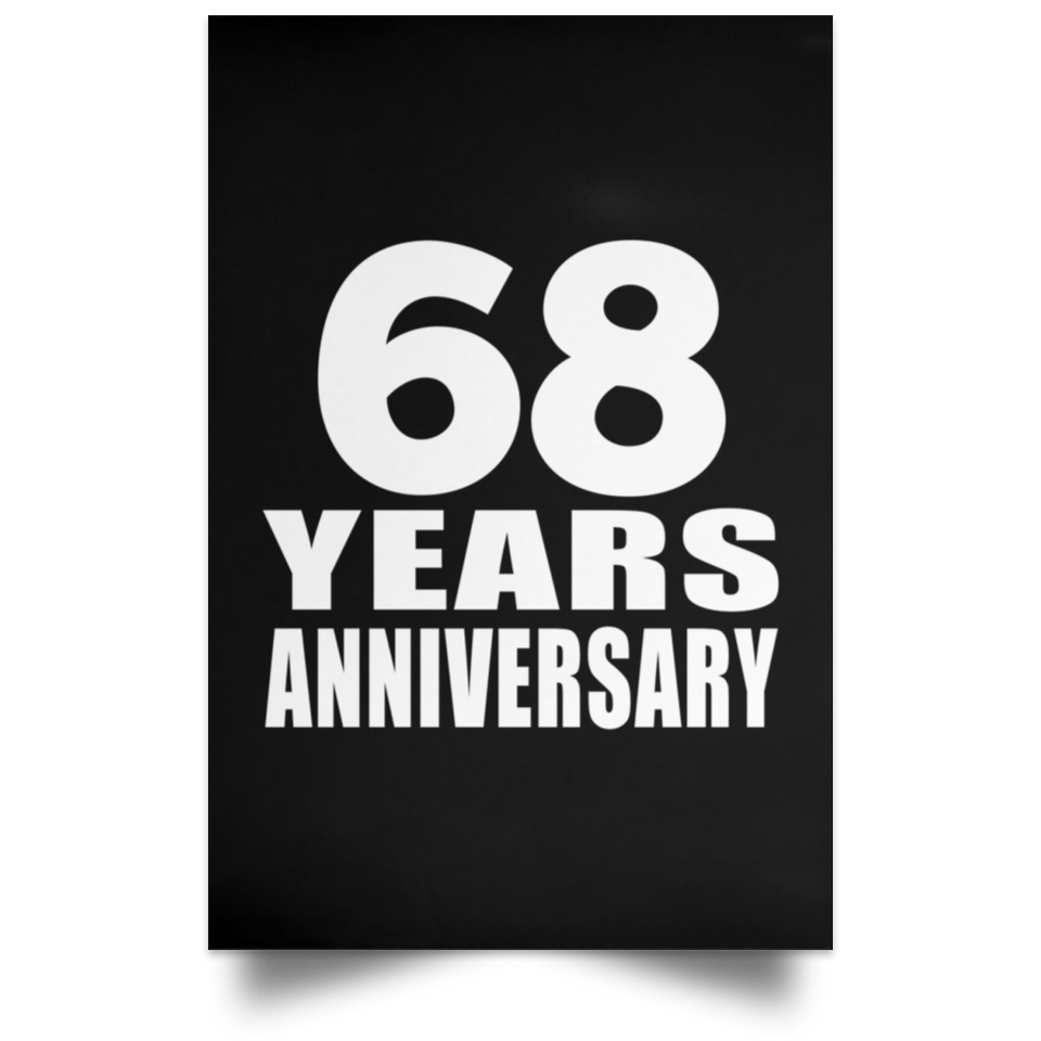 68th Anniversary 68 Years Anniversary - Poster Portrait