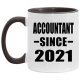 Accountant Since 2021 - 11oz Accent Mug Black