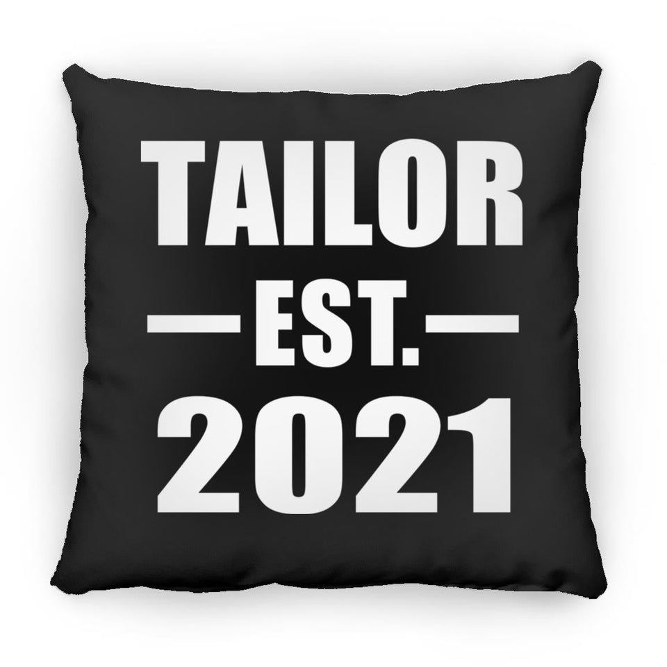 Tailor Established EST. 2021 - Throw Pillow Black