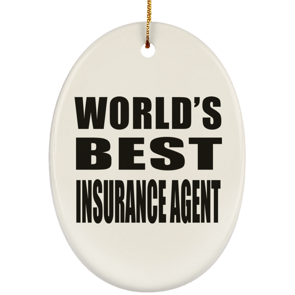 World's Best Insurance Agent - Oval Ornament