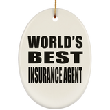 World's Best Insurance Agent - Oval Ornament