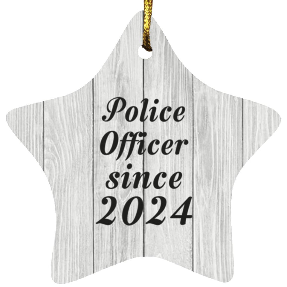 Police Officer Since 2024 - Star Ornament F