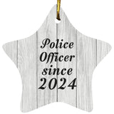 Police Officer Since 2024 - Star Ornament F