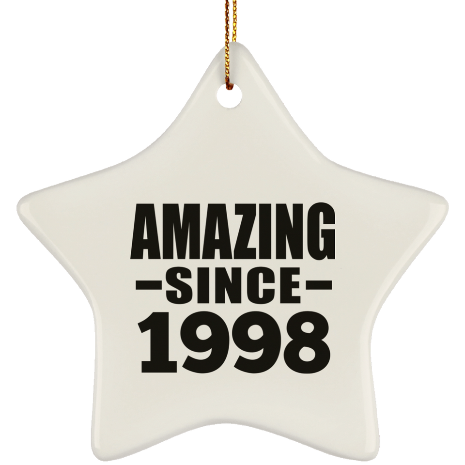 26th Birthday Amazing Since 1998 - Star Ornament