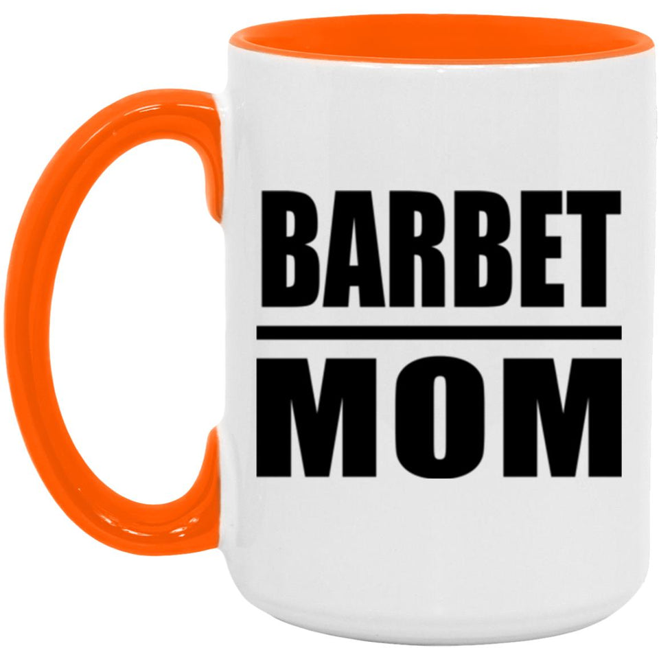 Barbet Mom - 15oz Accent Mug Orange