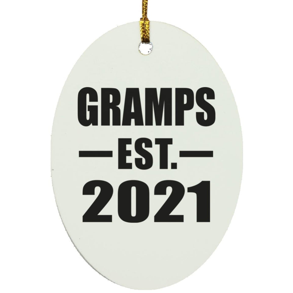 Gramps Established EST. 2021 - Oval Ornament