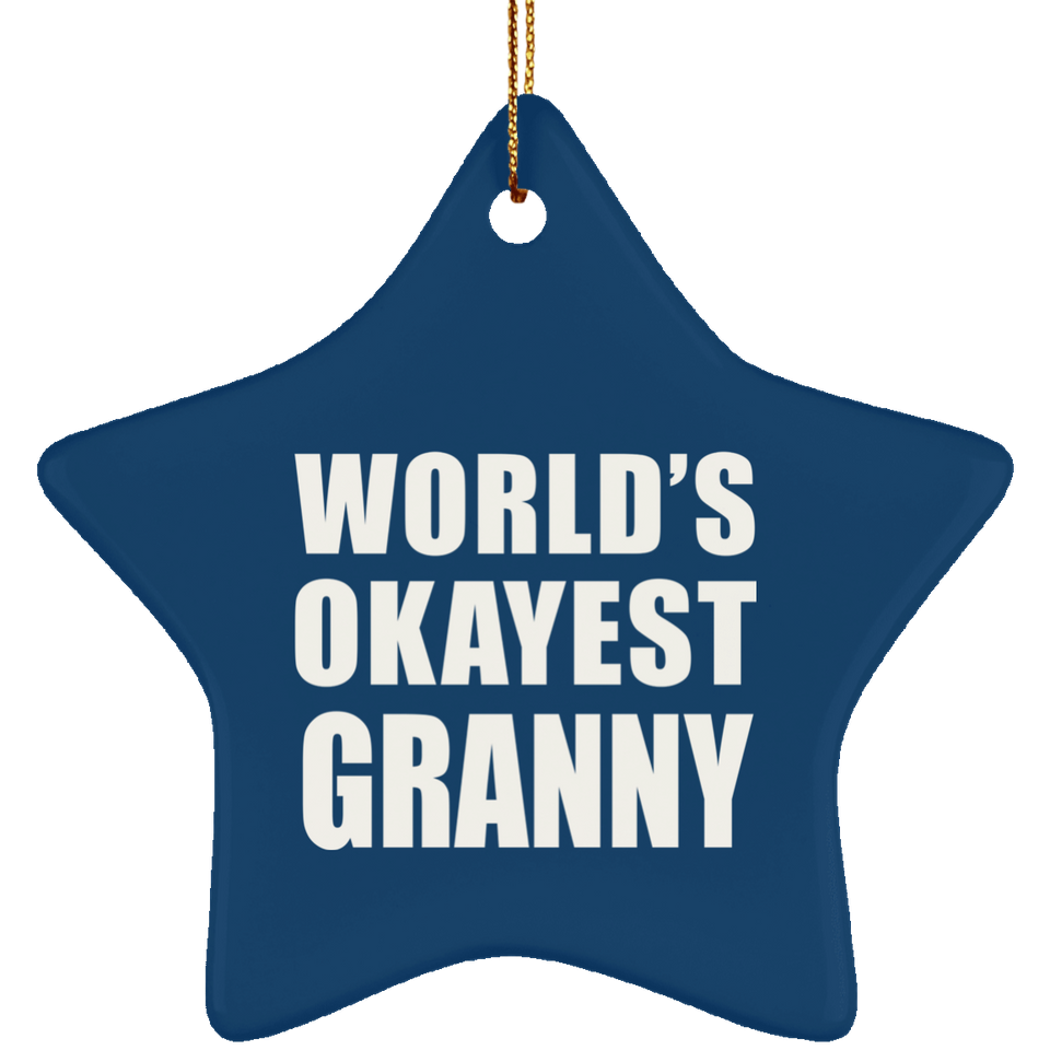 World's Okayest Granny - Star Ornament