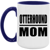 Otterhound Mom - 15oz Accent Mug Purple