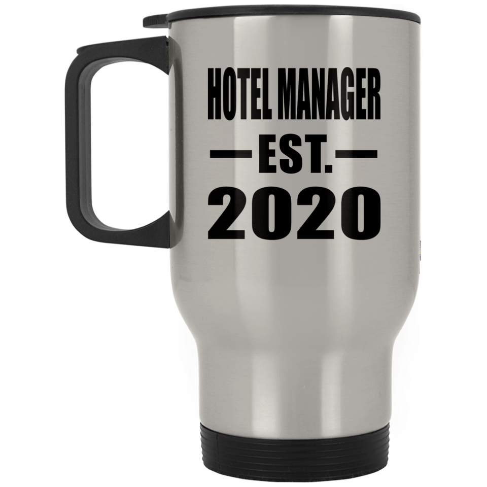 Hotel Manager Established EST. 2020 - Silver Travel Mug