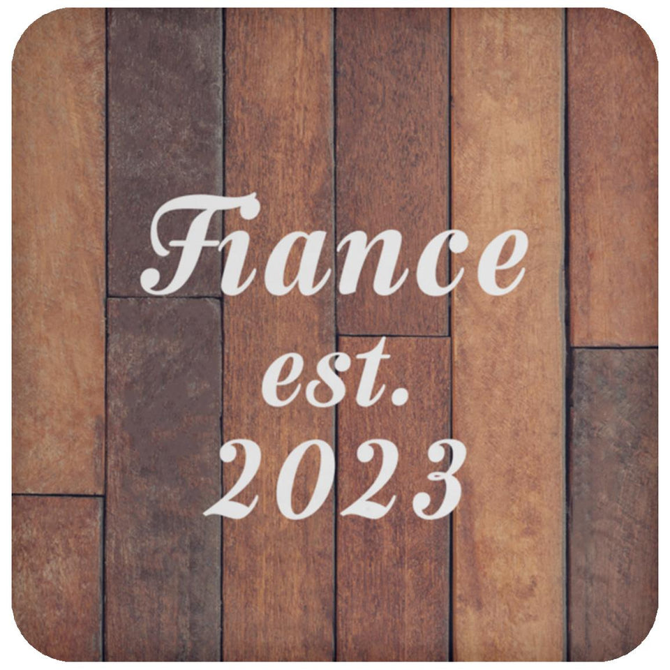 Fiance Established Est. 2023 - Drink Coaster E