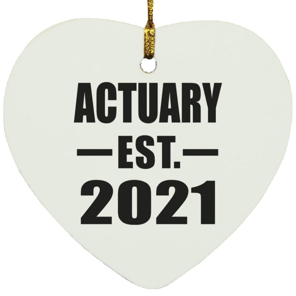 Actuary Established EST. 2021 - Heart Ornament