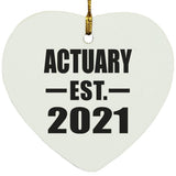 Actuary Established EST. 2021 - Heart Ornament