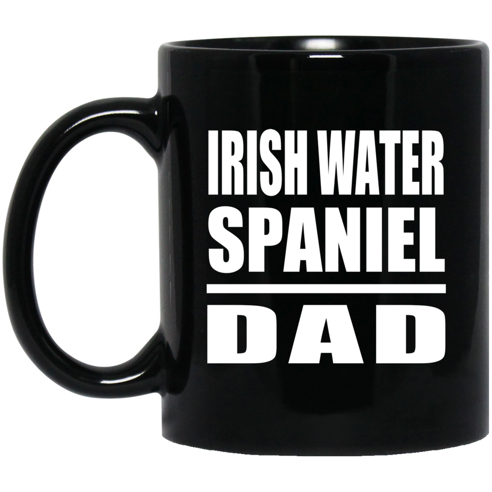 Irish Water Spaniel Dad - 11oz Coffee Mug Black