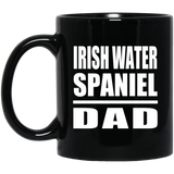 Irish Water Spaniel Dad - 11oz Coffee Mug Black