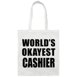 World's Okayest Cashier - Tote Bag White
