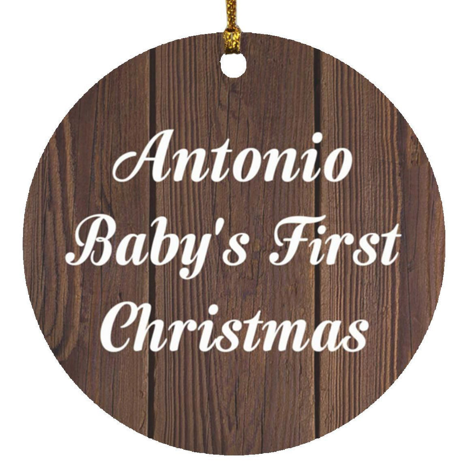 Antonio Baby's First Christmas - Circle Ornament D
