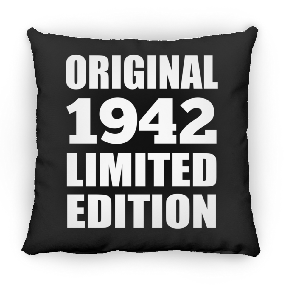 82nd Birthday Original 1942 Limited Edition - Throw Pillow Black