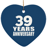 39th Anniversary 39 Years - Heart Ornament