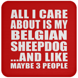 All I Care About Is My Belgian Sheepdog - Drink Coaster