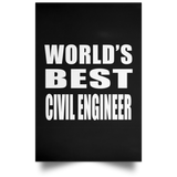 World's Best Civil Engineer - Poster Portrait