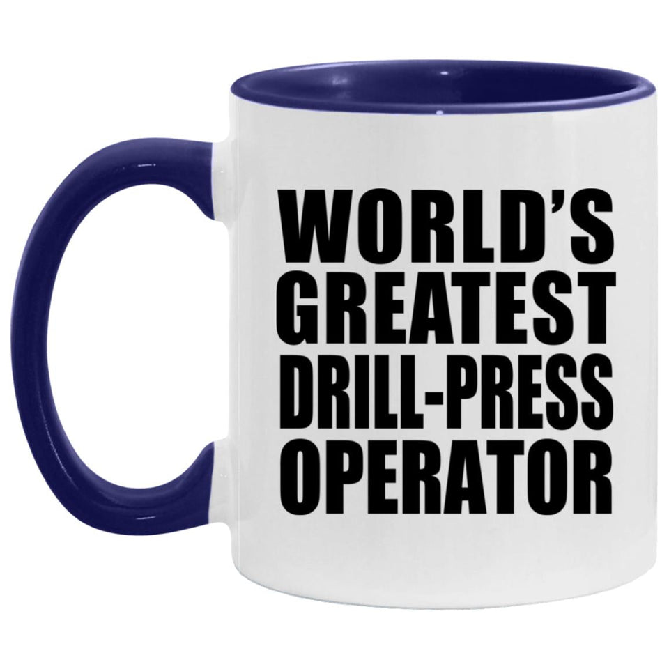 World's Greatest Drill-Press Operator - 11oz Accent Mug Purple