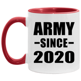 Army Since 2020 - 11oz Accent Mug Red