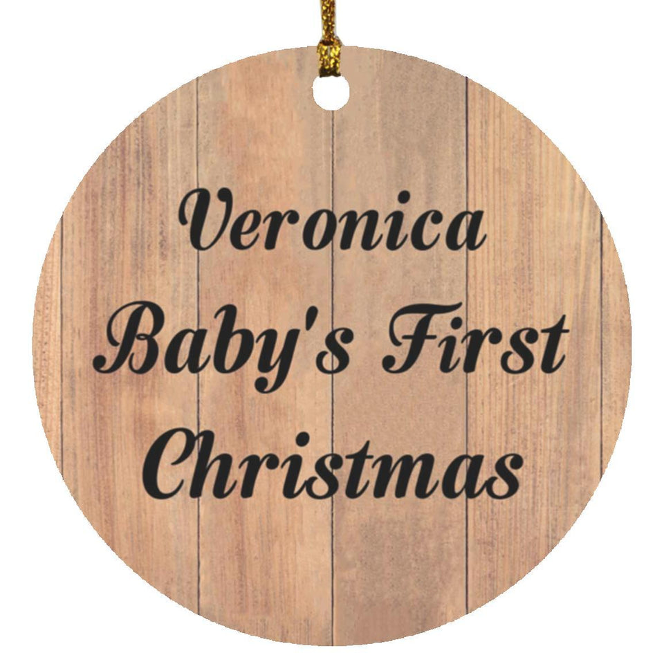 Veronica Baby's First Christmas - Circle Ornament C