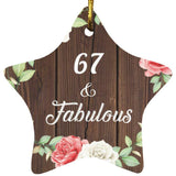 67th Birthday 67 & Fabulous - Star Ornament A