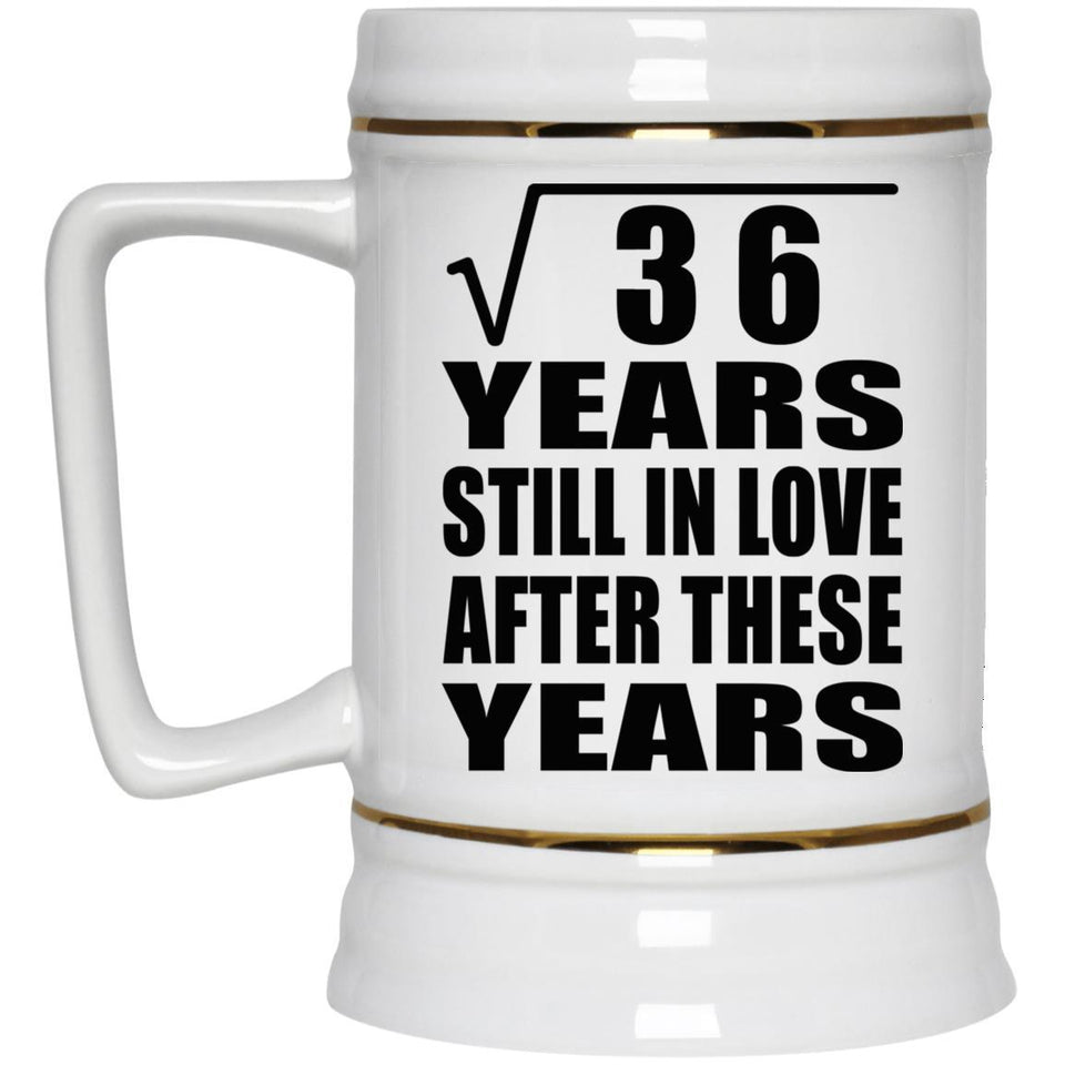 6th Anniversary Square Root of 36 Years Still In Love - Beer Stein
