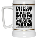 Proud Flight Attendant Mom Of Awesome Son - Beer Stein