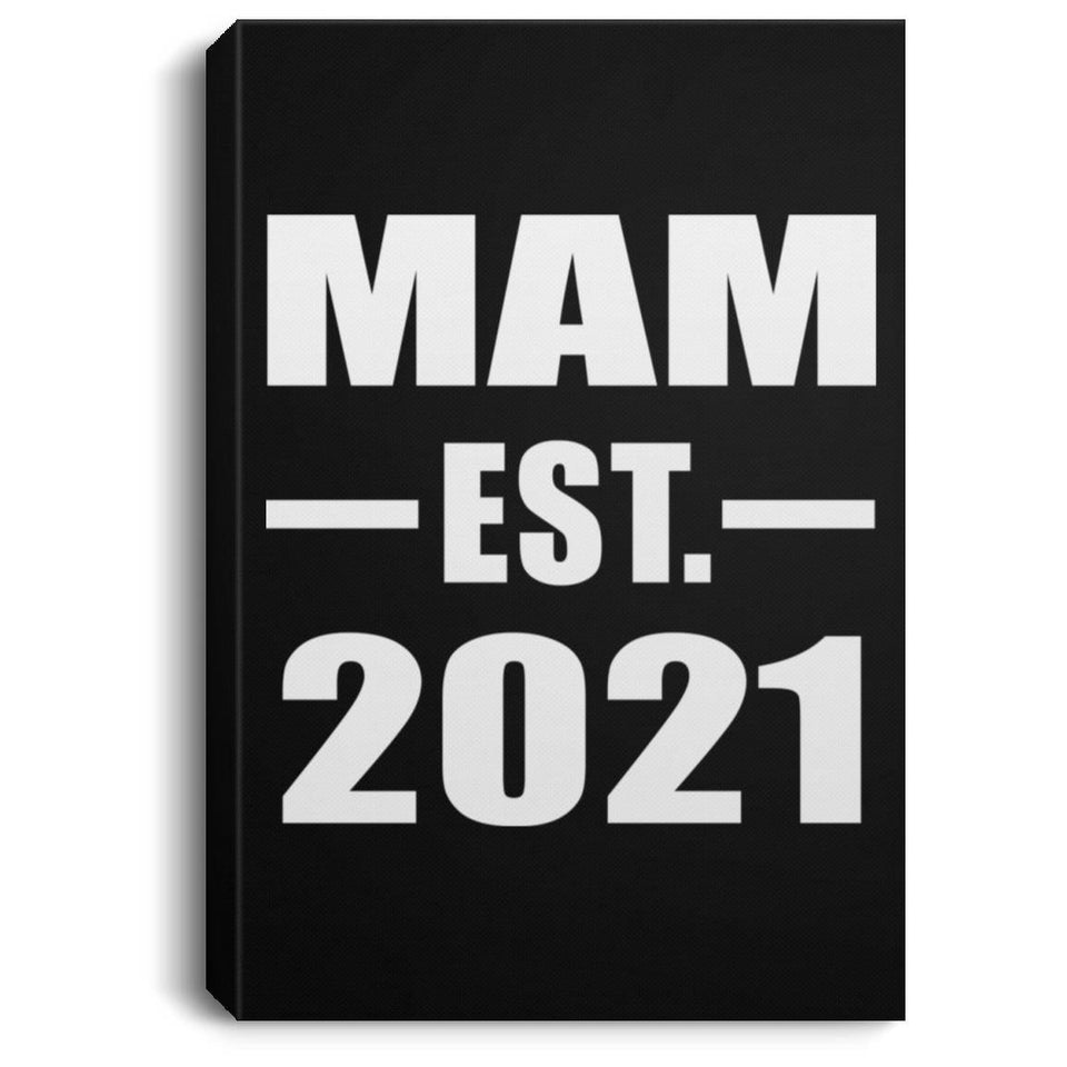 Mam Established EST. 2021 - Canvas Portrait