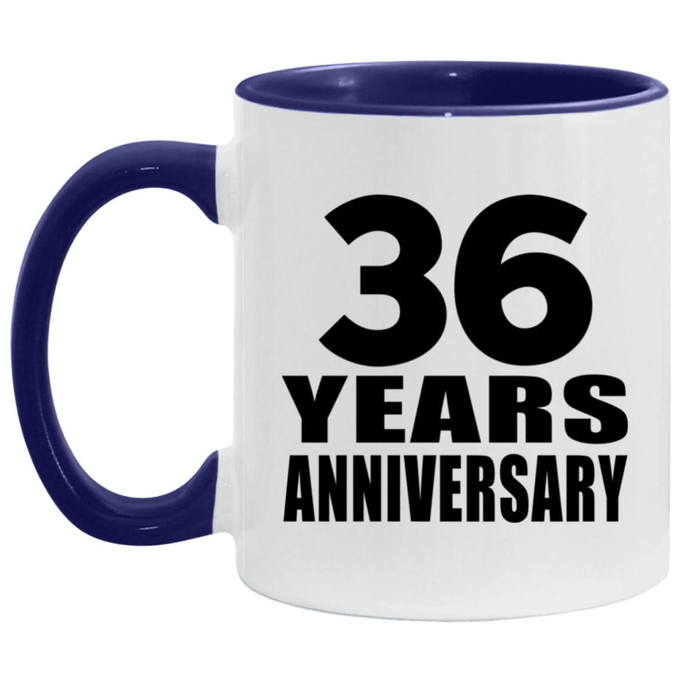 36th Anniversary 36 Years - 11oz Accent Mug Purple