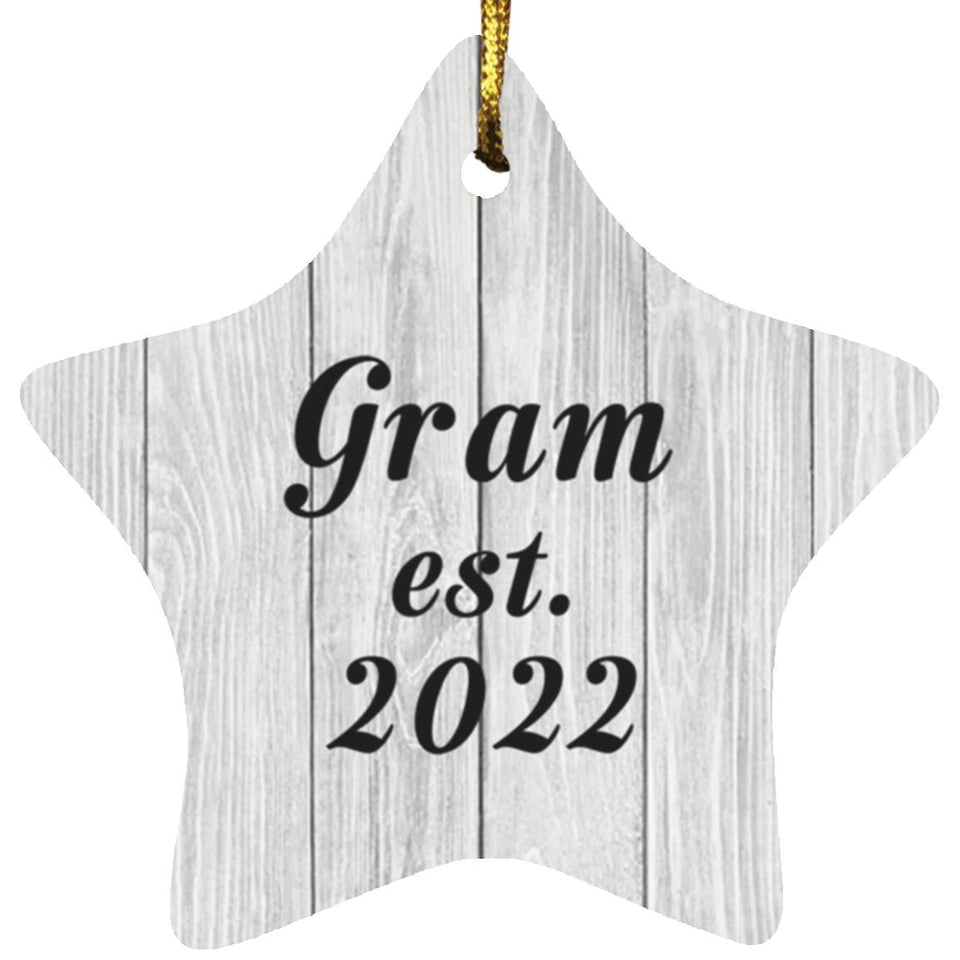 Gram Established Est. 2022 - Star Ornament F